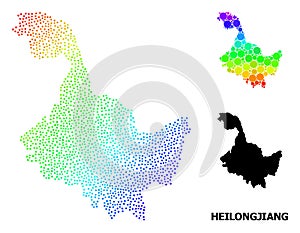 Vector Spectral Dot Map of Heilongjiang Province