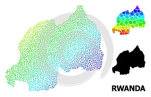 Vector Spectral Dotted Map of Rwanda