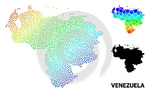 Vector Spectral Dotted Map of Venezuela