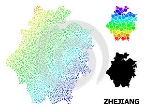 Vector Spectral Pixel Map of Zhejiang Province