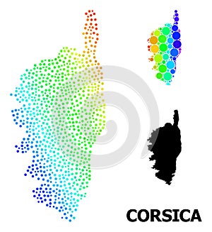Vector Spectrum Dot Map of Corsica