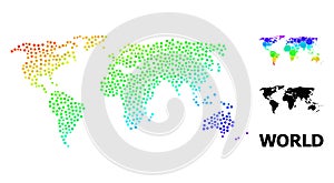 Vector Spectrum Dot Map of World