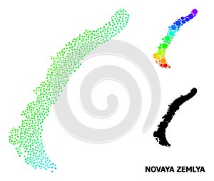 Vector Spectrum Gradient Pixel Map of Novaya Zemlya Islands