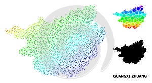 Vector Spectrum Pixel Map of Guangxi Zhuang Region