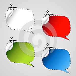 vector speech bubble stickers