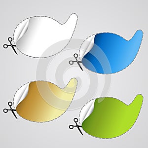 vector speech bubble stickers