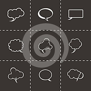 Vector speech bubbles icon set