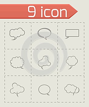 Vector speech bubbles icon set