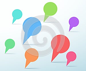 Vector Speech Bubbles Upright Page Template Design