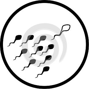Vector spermatozoon icon photo