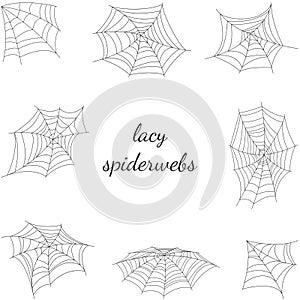 vector spiderwebs collection