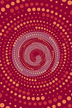 Vector spiral background of dots