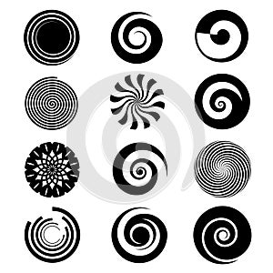 Vector spiral elements photo