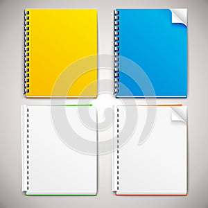 Vector Spiral Ring Notebooks