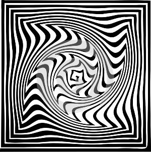 Vector spiral. Spiral. The concentric circles. The silhouette of the spiral. Effect, hypnosis, the symmetry of the spiral.