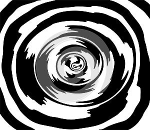 Vector spiral. Spiral. The concentric circles. The silhouette of the spiral. Effect, hypnosis, the symmetry of the spiral.