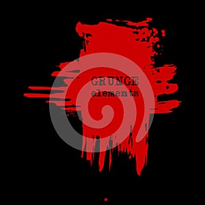 vector splats splashes and blobs of red ink paint in different shapes drips