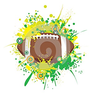 Vector Splattered American Football photo