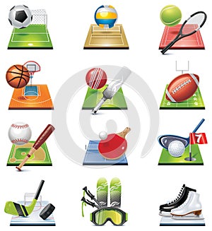 Deporte conjunto compuesto por iconos 