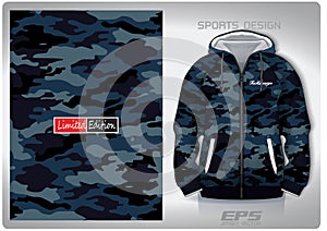 Vector sports shirt background image.glay camouflage military pattern design, illustration, textile background for sports long photo