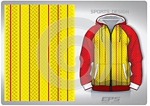 Vector sports shirt background image.Yellow and red antislip steel floor pattern design, illustration, textile background for photo
