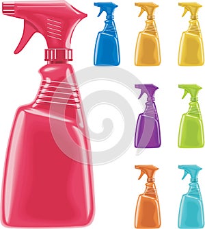 Vector sprayer bottles photo