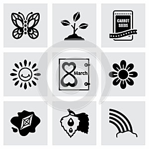 Vector Spring icon set