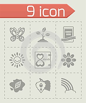 Vector Spring icon set