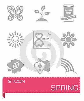 Vector Spring icon set