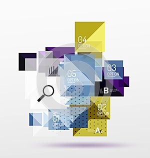 Vector square abstract background