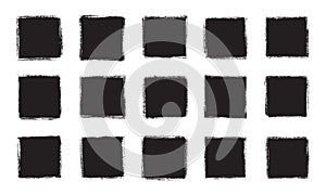 Vector Square Frame In Grunge Style Collection photo