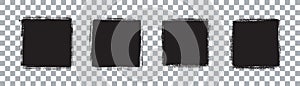 Vector Square Frame In Grunge Style On Transparent Background photo