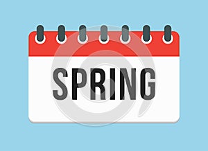 Vector square icon page calendar - season spring