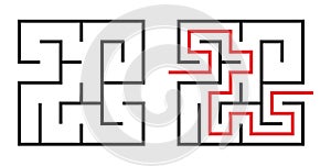 vector square maze puzzle
