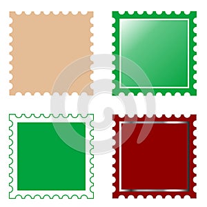 Vector square postage stamp