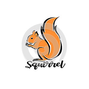 Vector of squirrel design on white background. Easy editable layered vector illustration. Wild Animals