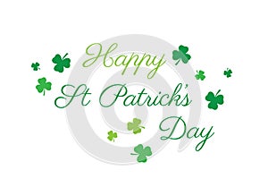 Vector St. Patrick`s Day Background with Shamrock