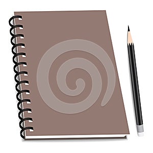 Vector stack of ring binder book or notebook isolated