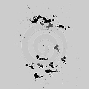 Vector Stains, Blots, Splashes Set. Ink splats