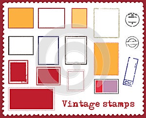 Vector stamp photo