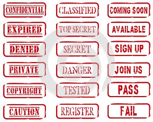 Vector stamp set collection