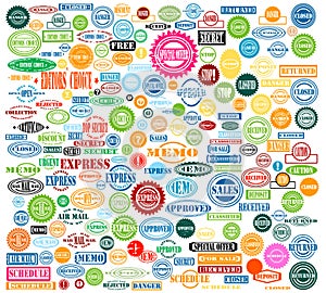Vector stamps collection