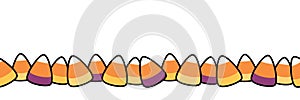 Vector Standing Sweet Candy Corn Seamless Border