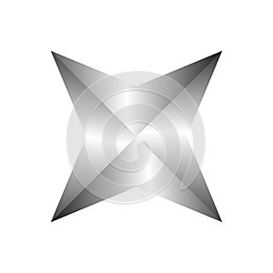 Vector star icon on white background. Shinny star icon vector de