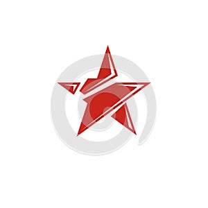 Vector star illustration as the symbol of success. Can be used a