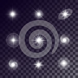 Vector star lighting effects