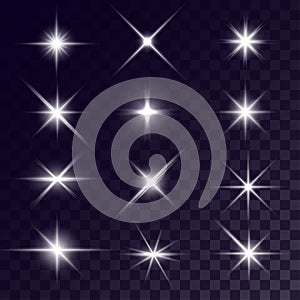 Vector star lighting effects