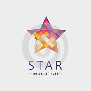 Vector star logo, icon isolated, identity