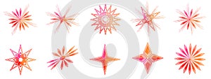 Vector of star splash starburst, flower icon shape, abstract background texture pattern seamless symbol modern style