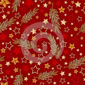 Vector stars and laurel background, holiday 23 february pattern and 9 may victory day